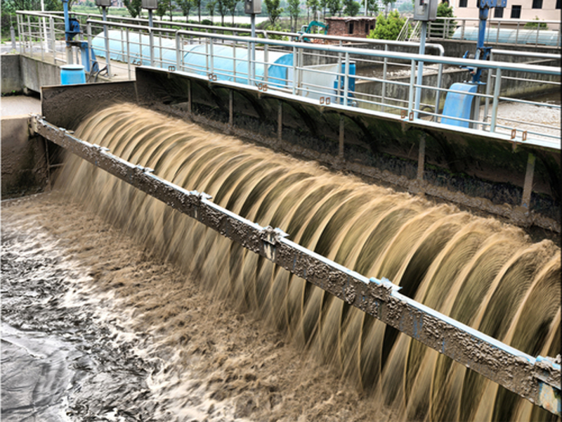 Modern urban wastewater treatment plant.